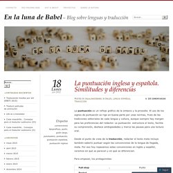 La puntuación inglesa y española. Similitudes y diferencias