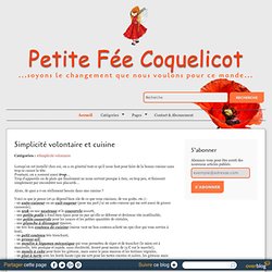 Simplicité volontaire et cuisine