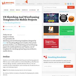 Free UX Sketching And Wireframing Templates For Mobile Projects