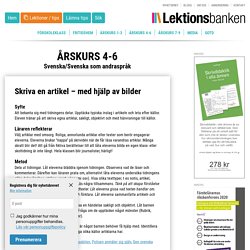 Skriva en artikel - med hjälp av bilder