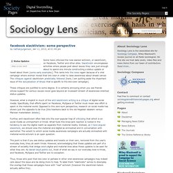 facebook slacktivism: some perspective » Sociology Lens