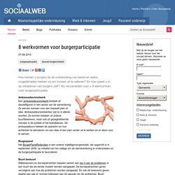 8 werkvormen voor burgerparticipatie