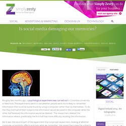 Is social media damaging our memory?