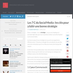 Les 7 C du Social Media : les clés pour y bâtir une bonne stratégie
