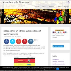 Sodaphonic: un editeur audio en ligne et sans inscription