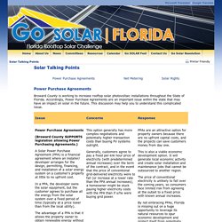Solar Talking Points