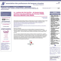 Le « système des îlots bonifiés », de fausses bonnes solutions à de vrais problèmes, par Christian PUREN, Maria-Alice MEDIONI, Eddy SEBAHI