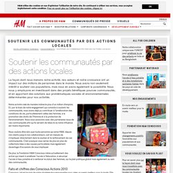 Soutenir les communautés par des actions locales