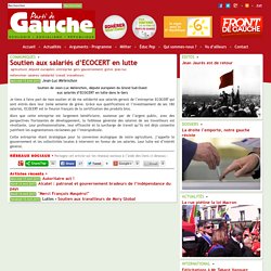 Soutien aux salariés d'ECOCERT en lutte