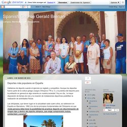 Spanish Course Gerald Brenan: Deportes más populares en España