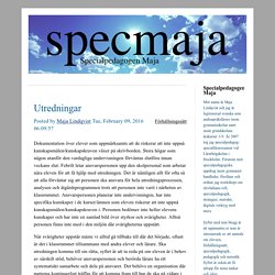 Specialpedagogen Maja