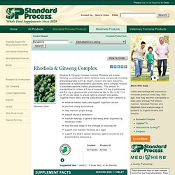 Standard Process - Rhodiola & Ginseng Complex