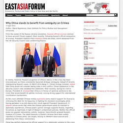 Why China stands to benefit from ambiguity on Crimea