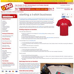 Starting a T-Shirt business