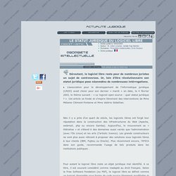 Le statut juridique du logiciel libre