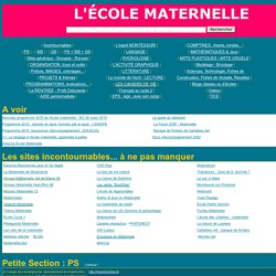 sites pour l'école Maternelle