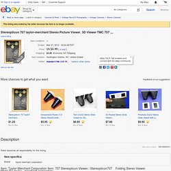 Stereopticon 707 taylor-merchant Stereo Picture Viewer. 3D Viewer TMC 707