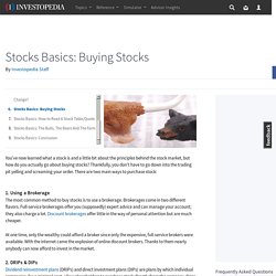 Stocks Basics: Buying Stocks