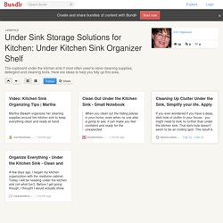 Under Sink Storage Solutions for Kitchen: Under Kitchen Sink Organizer Shelf