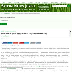 Horror stories: Recent SEND research for your summer reading - Special Needs Jungle