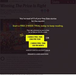 Winning: Strategies for the Price is Right