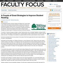 A Couple of Great Strategies to Improve Student Reading
