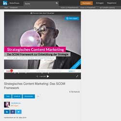 Strategisches Content Marketing: Das SCOM Framework