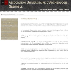 Unité stratigraphique - Matrice de Harris - Association Universitaire d'Archéologie, Grenoble