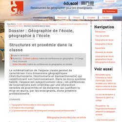 Structures et proxémie dans la classe