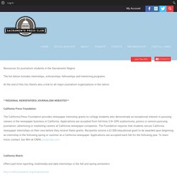 Student Resource Guide - Sacramento Press Club -