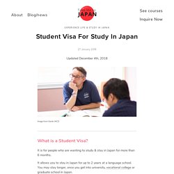 Student visa for study in Japan - Take Me To Japan