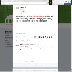 DWARS auf Twitter: "Samen met de @studentenbond pleiten wij voor halvering van het collegegeld. Nodig om toegankelijkheid te waarborgen!