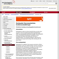 Studiepaket - NPF - SPSM