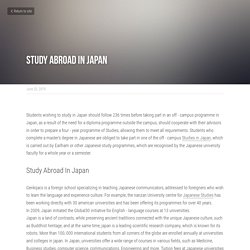Study Abroad in japan