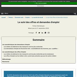 Le suivi des offres et demandes d’emploi