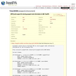 #2586 ([RFE] add support for storing puppet node information in IdM / freeIPA) – freeipa