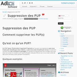 Suppression des PUP