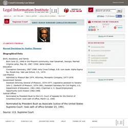 LII: US Supreme Court: Justice Thomas