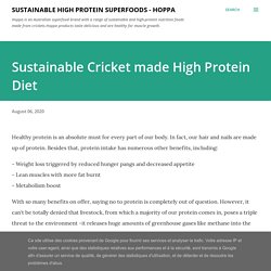 Sustainable Cricket made High Protein Diet