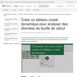 Créer un tableau croisé dynamique pour analyser des ...