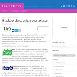 5 tableaux blancs en ligne pour la classe