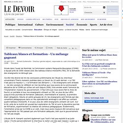 Tableaux blancs et formation - Un mélange gagnant