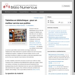 Tablettes en bibliothèque : pour un meilleur service aux publics