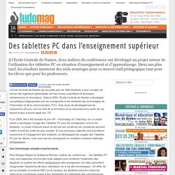 Des tablettes PC dans l'enseignement supérieur