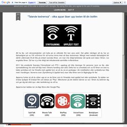 Logopeden i skolan: "Talande textremsa" - olika appar läser upp texten till d...