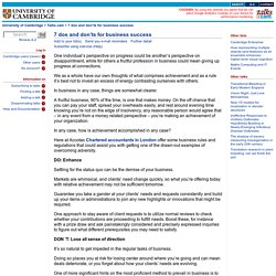 talks.cam : 7 dos and don’ts for business success