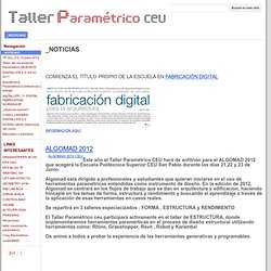 Taller Paramétrico CEU