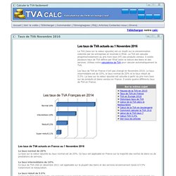 Taux de TVA Septembre 2016