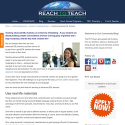 Teaching Advanced ESL Students - Reach to Teach