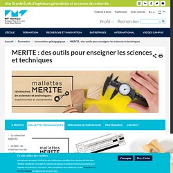 MERITE : des outils pour enseigner les sciences et techniques